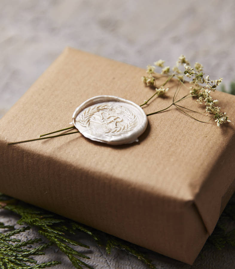 Monogram And Wreath Wax Seal Stamp