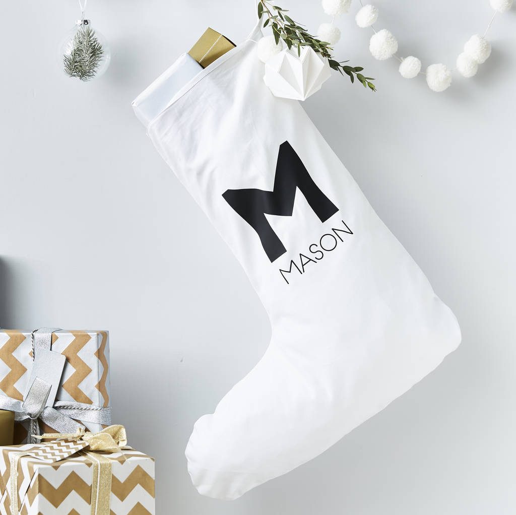 Monogram Personalised Christmas Stocking