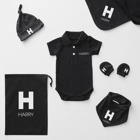 Monogram Personalised Polo Babygrow