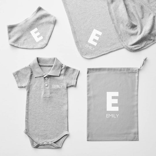 Monogram Personalised Polo Babygrow