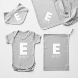 Monogram Personalised Short Sleeve Babygrow