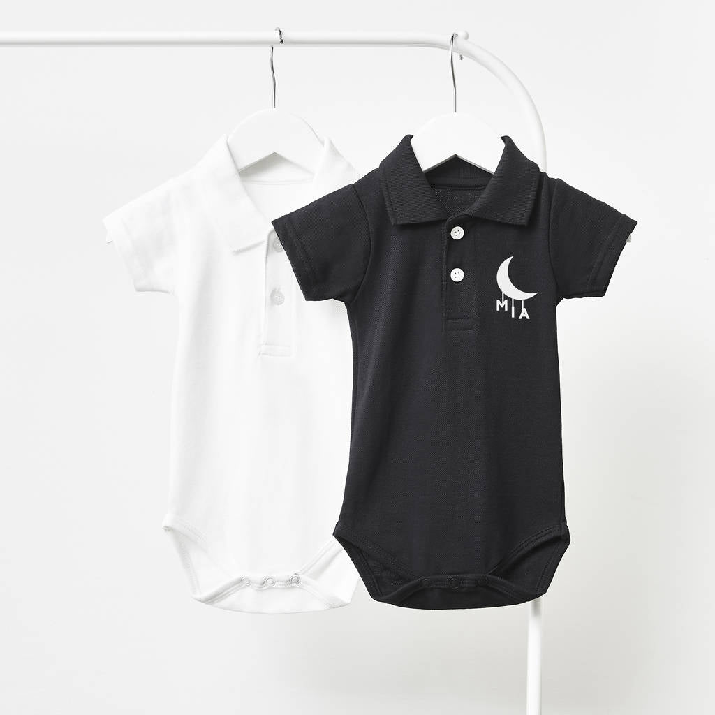 Little Moon Personalised Polo Babygrow