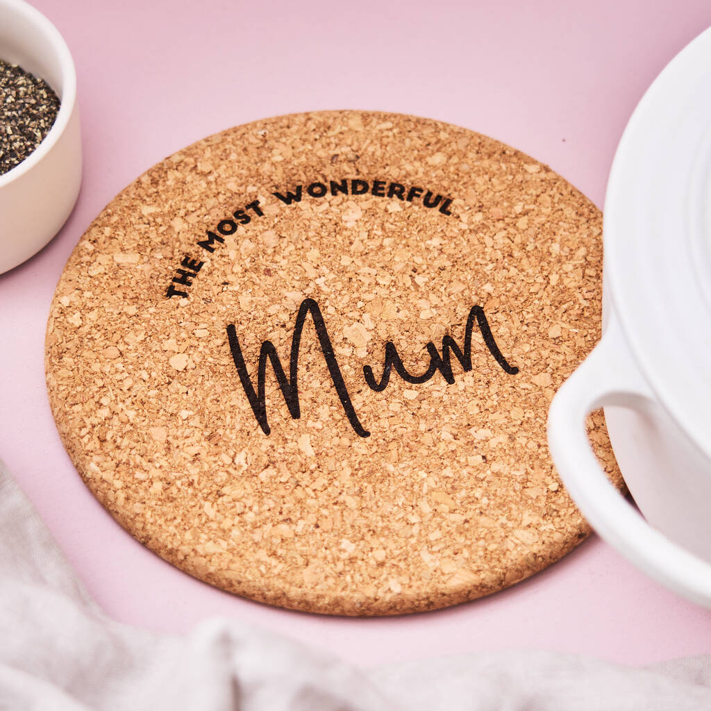 Mother's Day Personalised Cork Trivet