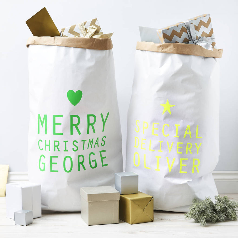 Neon Personalised Christmas Sack