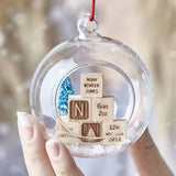 Personalised Baby Building Blocks Christmas Bauble