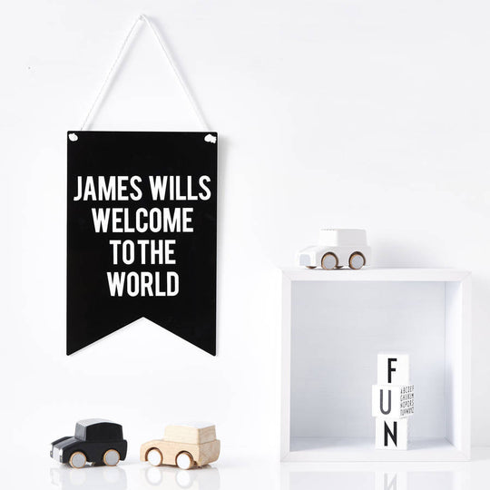 New Baby Personalised Nursery Wall Art