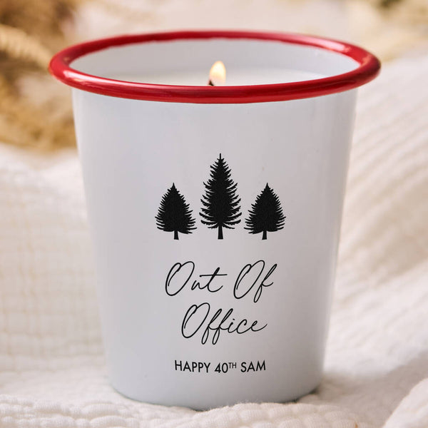 Out Of Office Enamel Candle - Spark More Joy