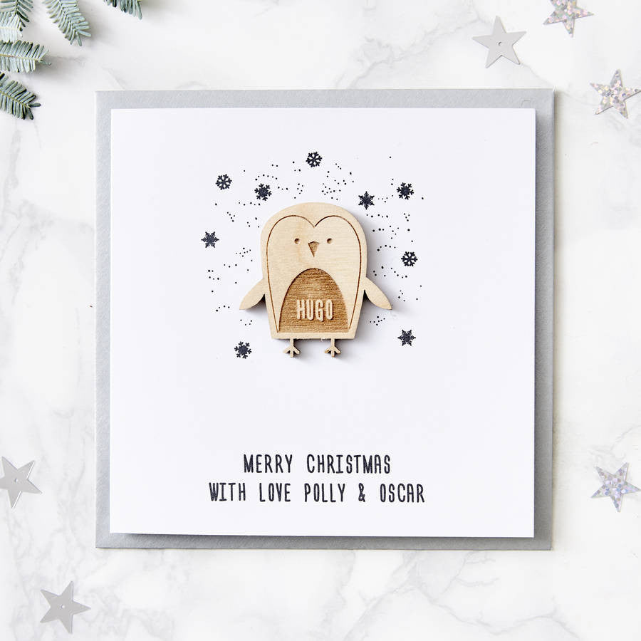 Penguin Personalised Christmas Card