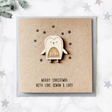 Penguin Personalised Christmas Card