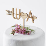 Personalised Arrow Initial Cake Topper