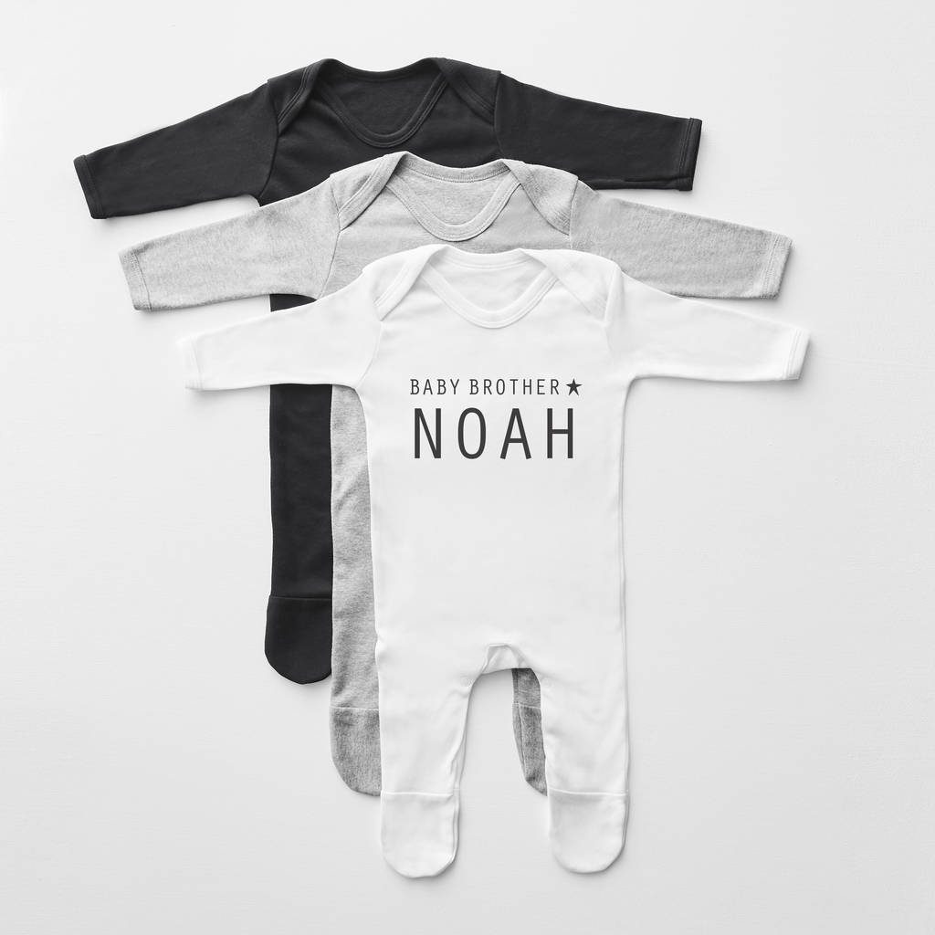 Little Brother Personalised Babygrow