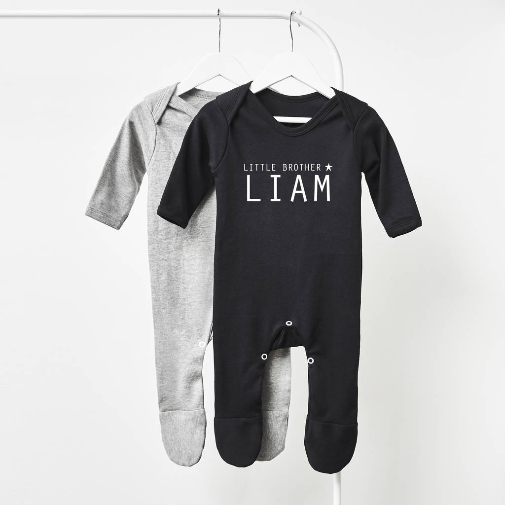 Little Brother Personalised Babygrow