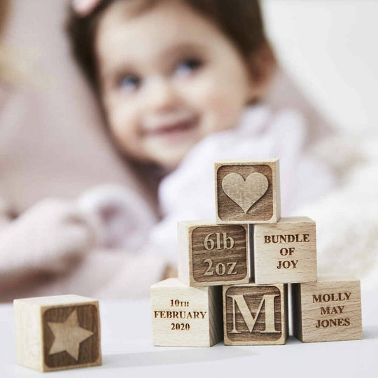 Personalised Baby Keepsake Building Block