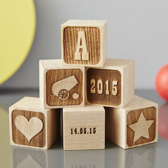 Personalised Baby Keepsake Circus Building Block