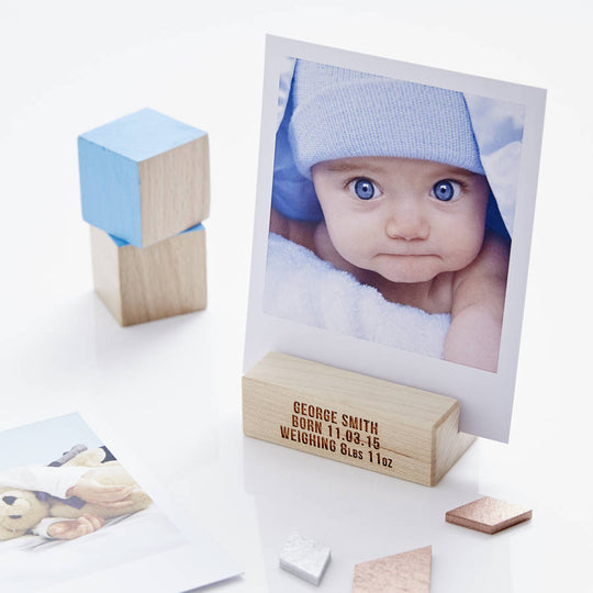 Personalised Baby Photo Block