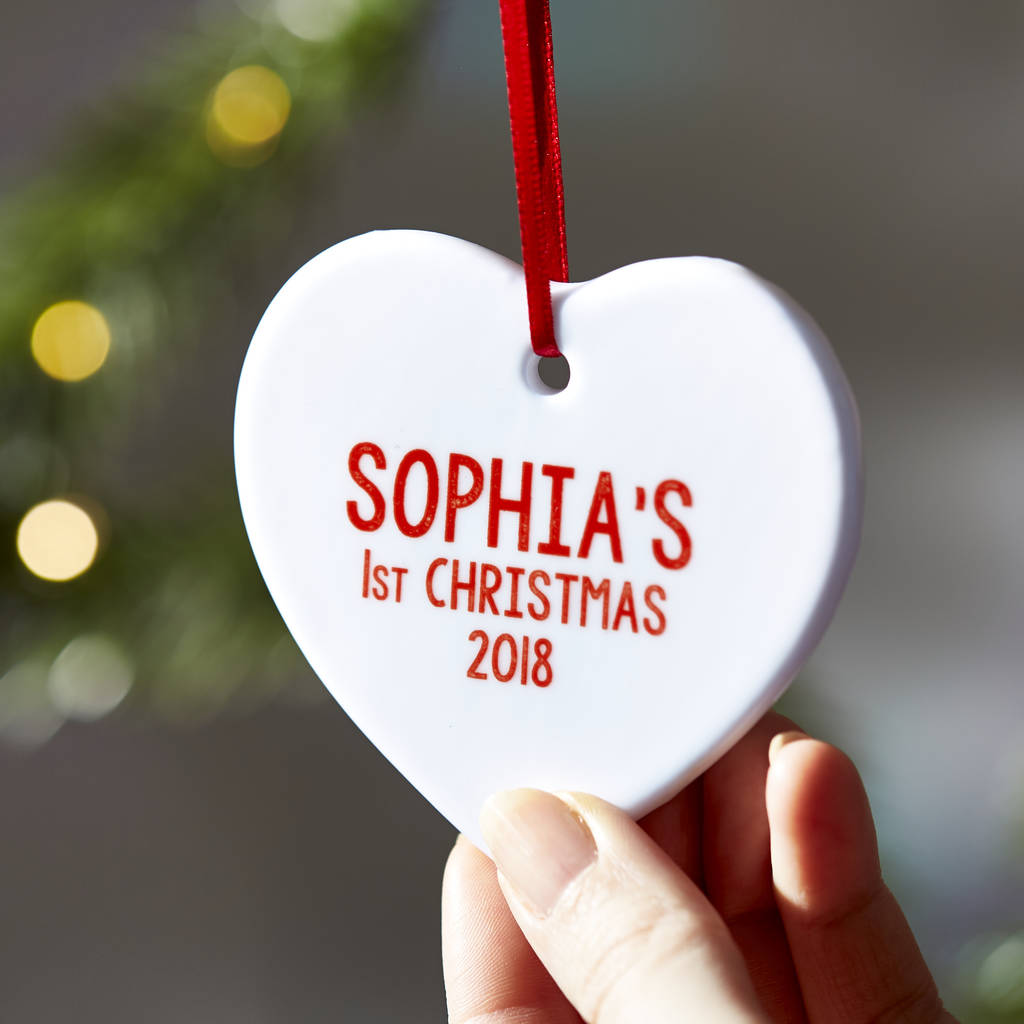 Personalised Baby's First Christmas Decoration