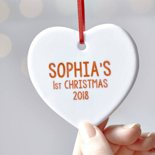 Personalised Baby's First Christmas Decoration