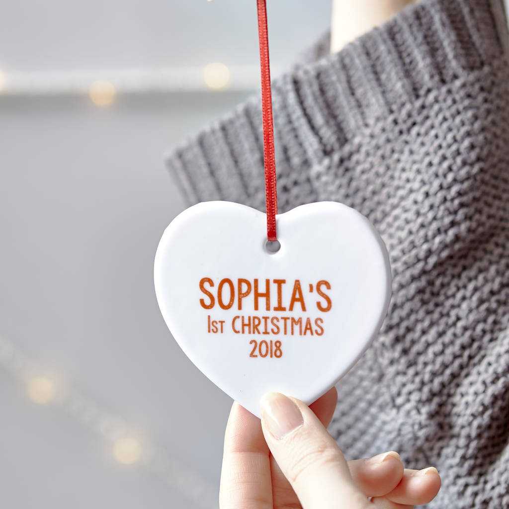 Personalised Baby's First Christmas Decoration