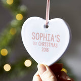 Personalised Baby's First Christmas Decoration