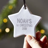 Personalised Baby's First Christmas Decoration