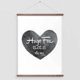 Personalised Baby Watercolour Heart Print