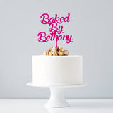 Personalised Baked By Cake Topper