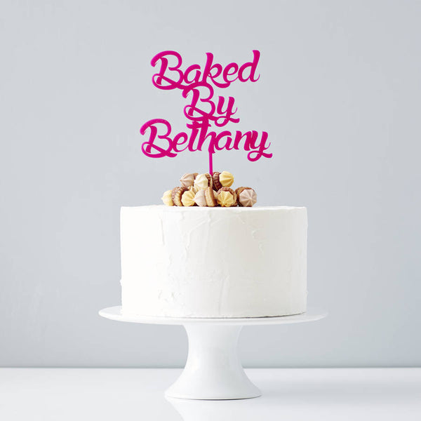 Personalised Baked By Cake Topper