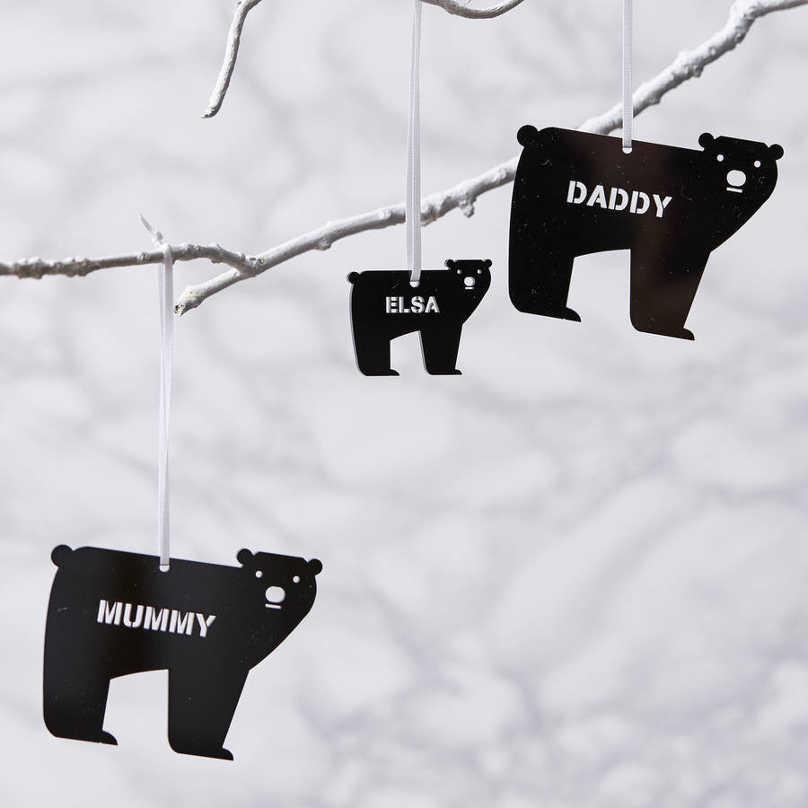 Personalised Bear Christmas Decoration