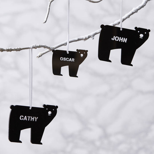 Personalised Bear Christmas Decoration