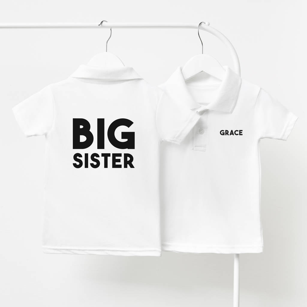 Personalised Big Sister Children's Polo Shirt