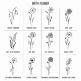 Personalised Birth Flower Cocktail Glass