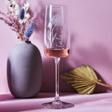 Personalised Birth Flower Champagne Flute