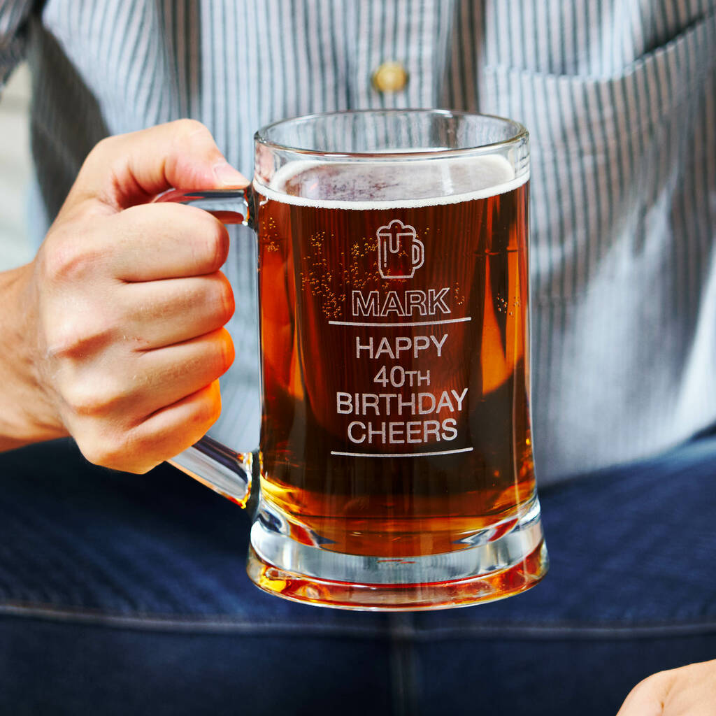 Personalised Birthday Message Beer Tankard