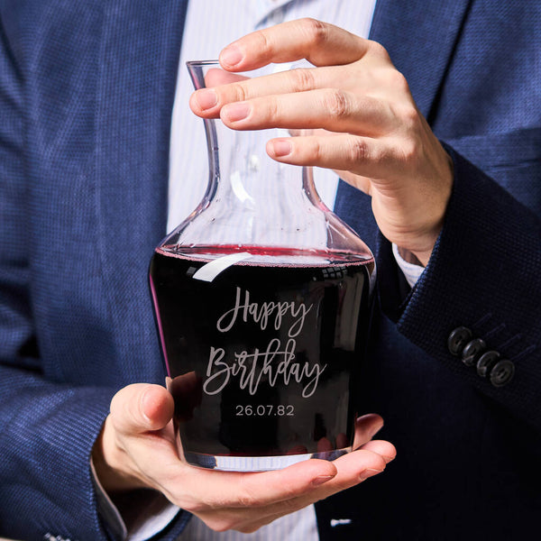 Personalised Special Birthday Wine Carafe For Him