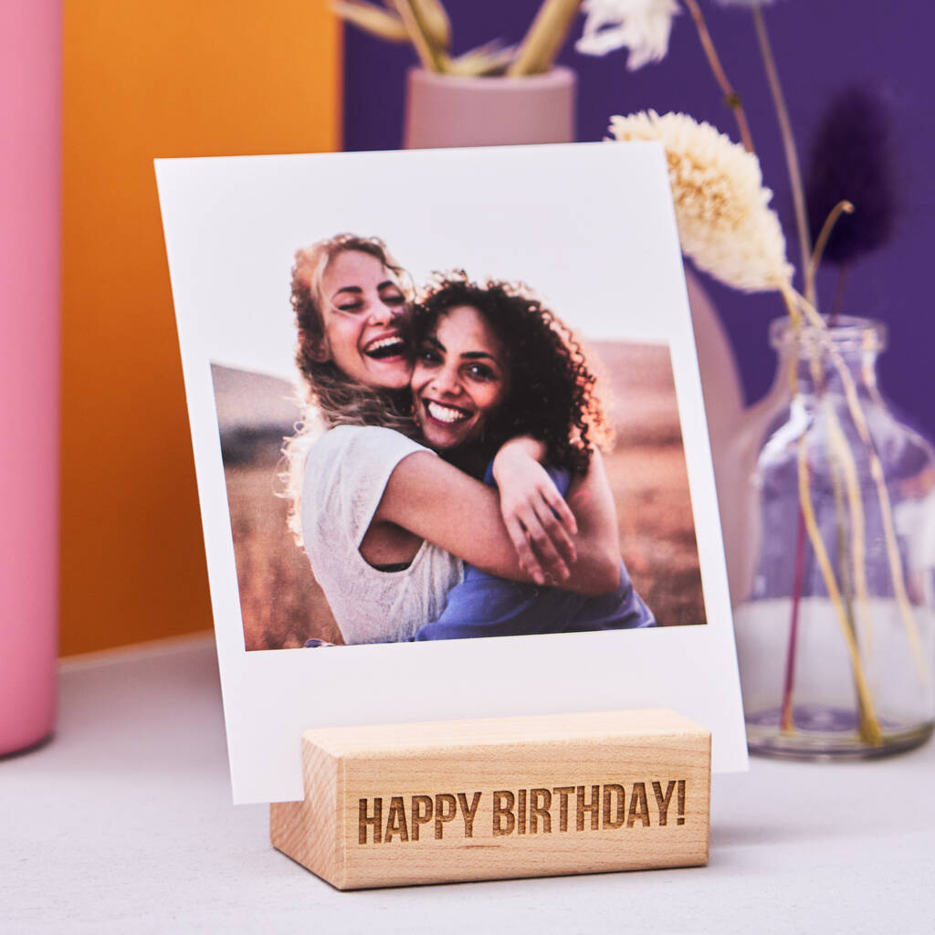 Personalised Birthday Wooden Photo Holder