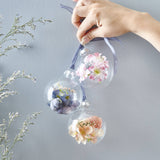 Personalised Blossom Glass Bauble