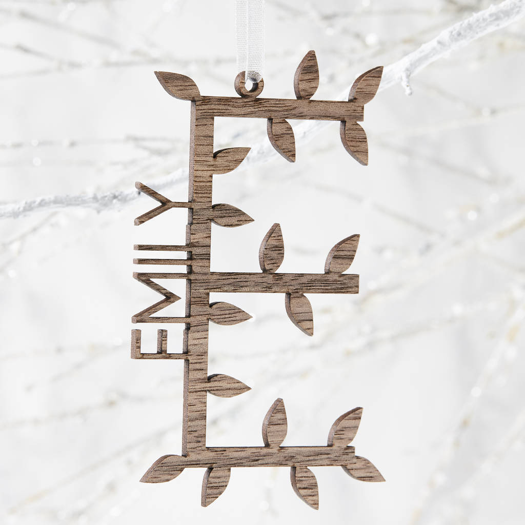 Personalised Botanical Christmas Decoration