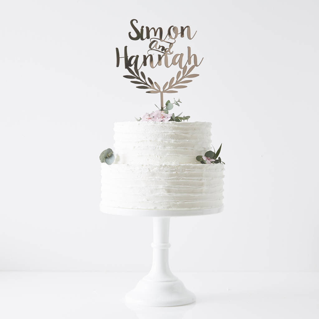 Personalised Grecian Wedding Cake Topper