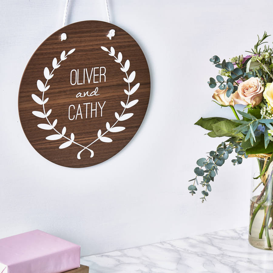 Personalised Botanical Wooden Wall Art