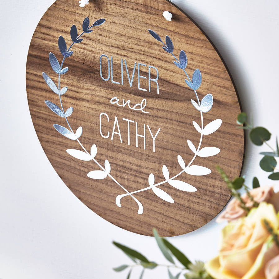 Personalised Botanical Wooden Wall Art