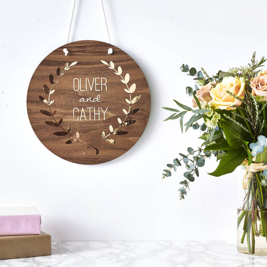 Personalised Botanical Wooden Wall Art