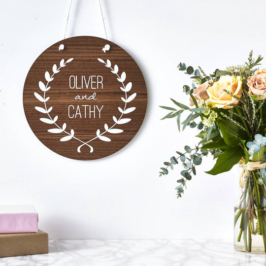 Personalised Botanical Wooden Wall Art