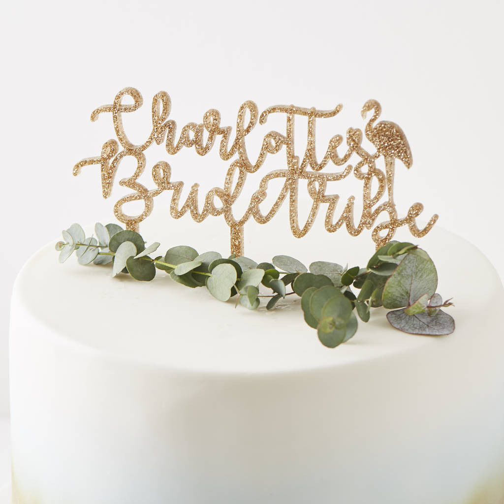 Personalised Bride Tribe Cake Topper