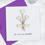 Personalised Bridesmaid Keepsake Card