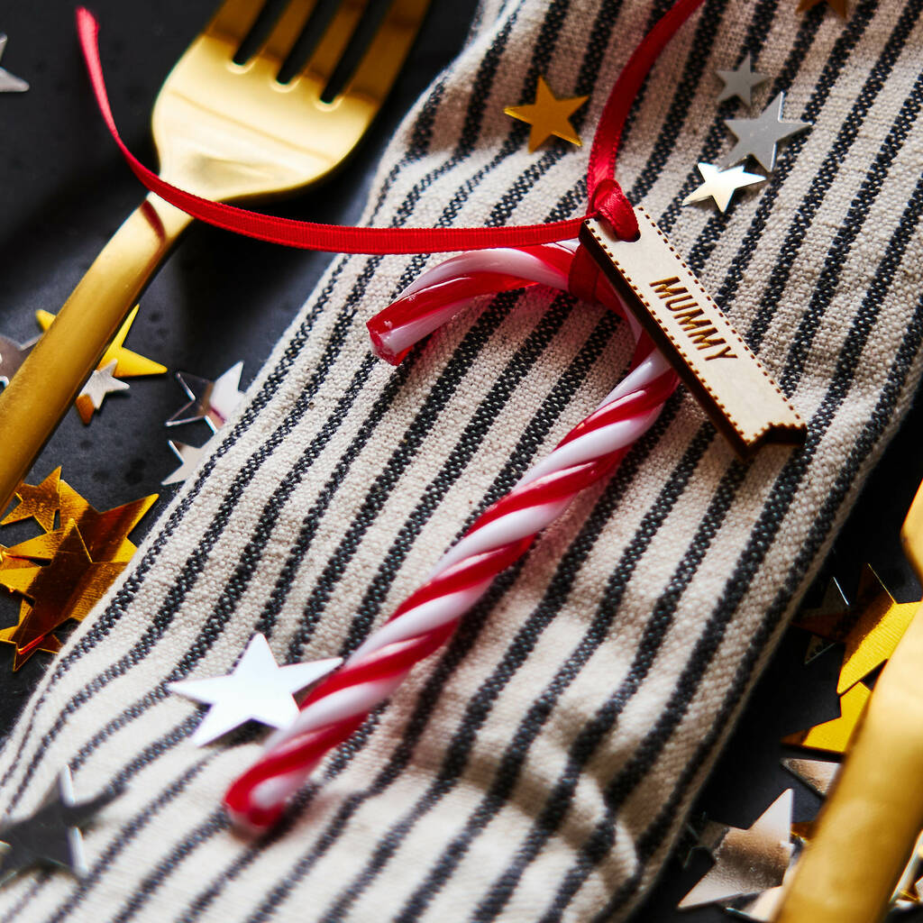 Personalised Candy Cane Place Setting