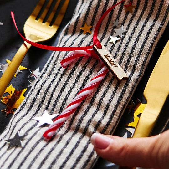 Personalised Candy Cane Place Setting