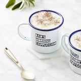Personalised Cappuccino/Babyccino Enamel Mugs