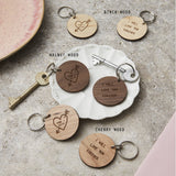 Personalised Carved Heart Keyring