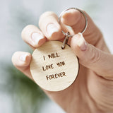 Personalised Carved Heart Keyring