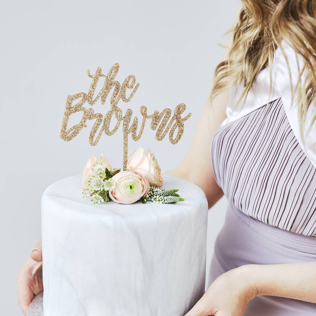 Charming Personalised Wedding Cake Topper